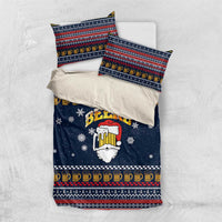 Santa Beerd Christmas Bedding Set Xmas Holiday Patterns - Wonder Print Shop