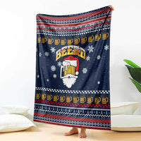 Santa Beerd Christmas Blanket Xmas Holiday Patterns - Wonder Print Shop