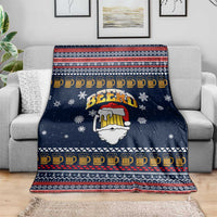 Santa Beerd Christmas Blanket Xmas Holiday Patterns - Wonder Print Shop