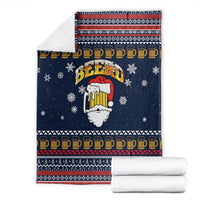 Santa Beerd Christmas Blanket Xmas Holiday Patterns - Wonder Print Shop