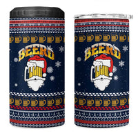 Santa Beerd Christmas 4 in 1 Can Cooler Tumbler Xmas Holiday Patterns - Wonder Print Shop