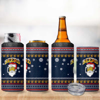 Santa Beerd Christmas 4 in 1 Can Cooler Tumbler Xmas Holiday Patterns - Wonder Print Shop