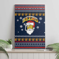 Santa Beerd Christmas Canvas Wall Art Xmas Holiday Patterns - Wonder Print Shop