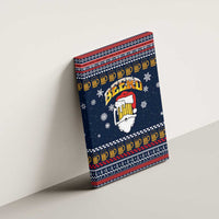Santa Beerd Christmas Canvas Wall Art Xmas Holiday Patterns - Wonder Print Shop