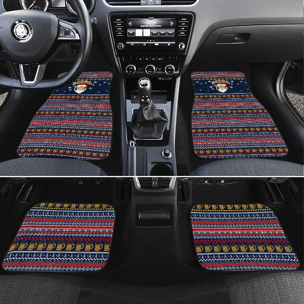 Santa Beerd Christmas Car Mats Xmas Holiday Patterns - Wonder Print Shop