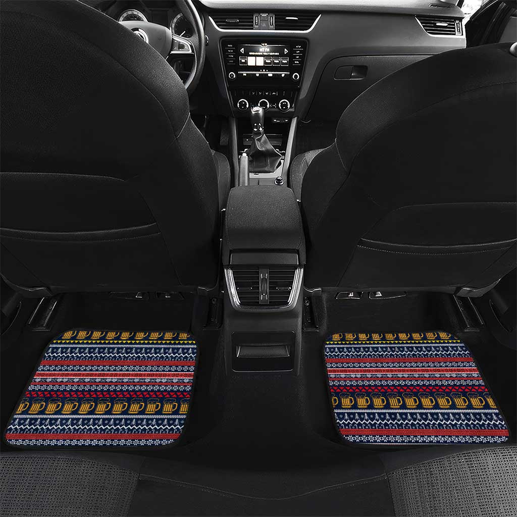 Santa Beerd Christmas Car Mats Xmas Holiday Patterns - Wonder Print Shop