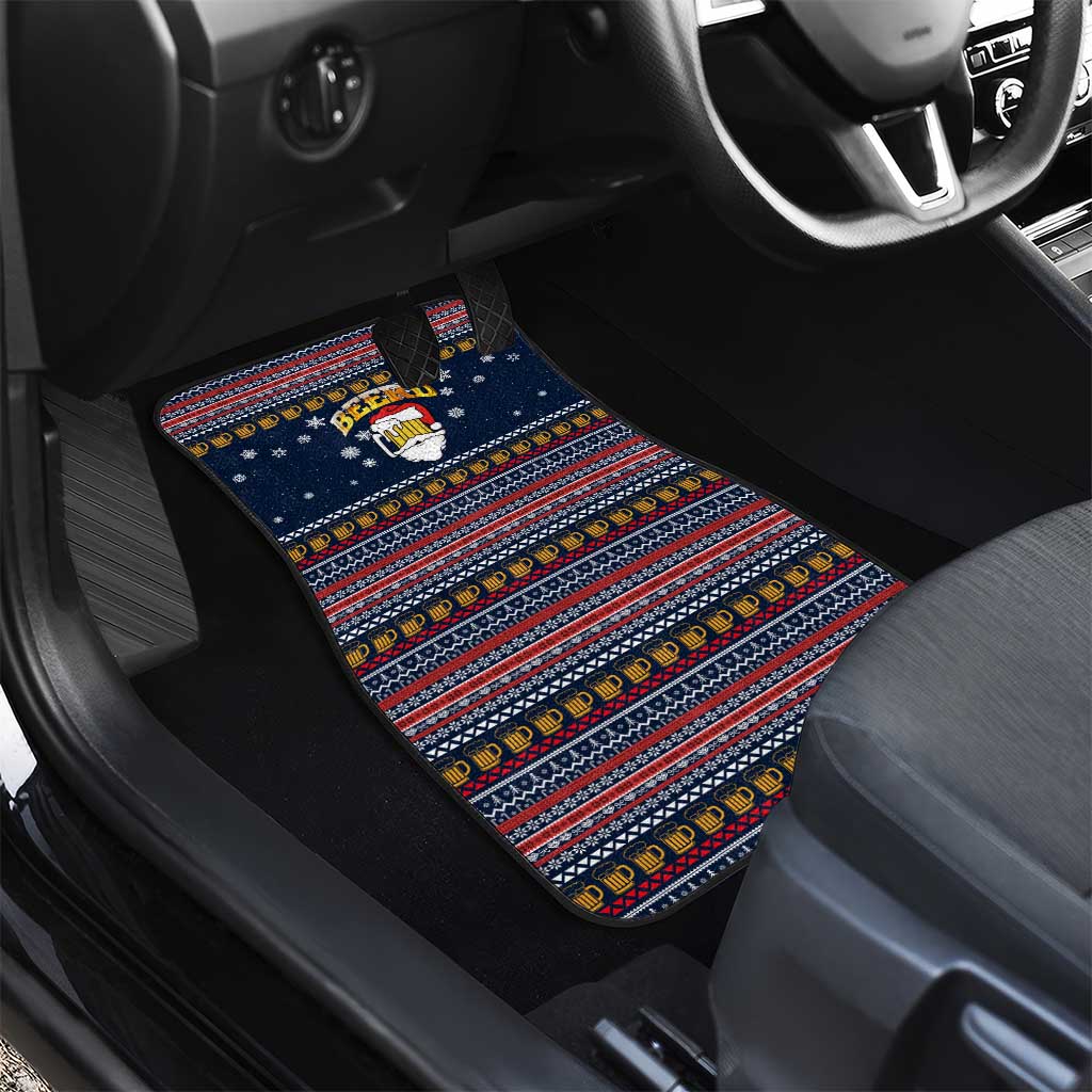 Santa Beerd Christmas Car Mats Xmas Holiday Patterns - Wonder Print Shop