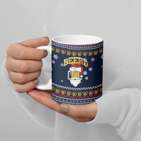 Santa Beerd Christmas Ceramic Mug Xmas Holiday Patterns - Wonder Print Shop