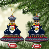 Santa Beerd Christmas Ceramic Ornament Xmas Holiday Patterns - Wonder Print Shop