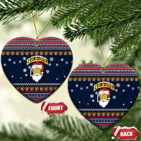 Santa Beerd Christmas Ceramic Ornament Xmas Holiday Patterns - Wonder Print Shop