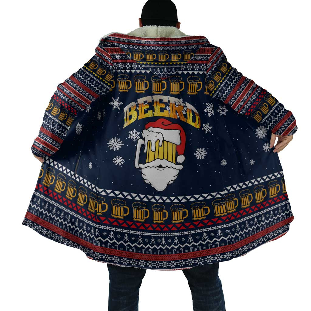 Santa Beerd Christmas Cloak Xmas Holiday Patterns - Wonder Print Shop