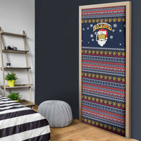 Santa Beerd Christmas Door Cover Xmas Holiday Patterns - Wonder Print Shop