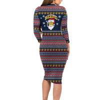 Santa Beerd Christmas Family Matching Long Sleeve Bodycon Dress and Hawaiian Shirt Xmas Holiday Patterns - Wonder Print Shop