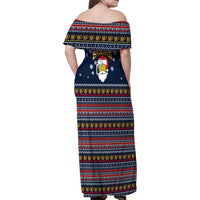 Santa Beerd Christmas Family Matching Off Shoulder Maxi Dress and Hawaiian Shirt Xmas Holiday Patterns - Wonder Print Shop