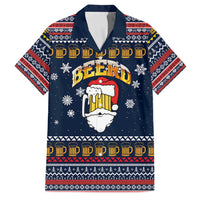 Santa Beerd Christmas Family Matching Off Shoulder Short Dress and Hawaiian Shirt Xmas Holiday Patterns - Wonder Print Shop