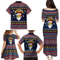 Santa Beerd Christmas Family Matching Puletasi and Hawaiian Shirt Xmas Holiday Patterns - Wonder Print Shop