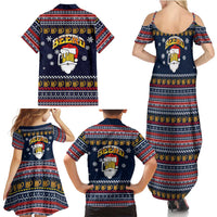 Santa Beerd Christmas Family Matching Summer Maxi Dress and Hawaiian Shirt Xmas Holiday Patterns - Wonder Print Shop