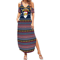 Santa Beerd Christmas Family Matching Summer Maxi Dress and Hawaiian Shirt Xmas Holiday Patterns - Wonder Print Shop