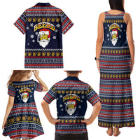 Santa Beerd Christmas Family Matching Tank Maxi Dress and Hawaiian Shirt Xmas Holiday Patterns - Wonder Print Shop