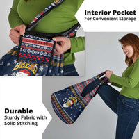 Santa Beerd Christmas Grocery Bag Xmas Holiday Patterns - Wonder Print Shop