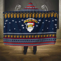 Santa Beerd Christmas Hooded Blanket Xmas Holiday Patterns - Wonder Print Shop