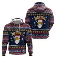 Santa Beerd Christmas Hoodie Xmas Holiday Patterns - Wonder Print Shop