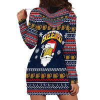 Santa Beerd Christmas Hoodie Dress Xmas Holiday Patterns - Wonder Print Shop