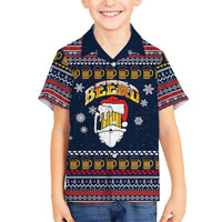 Santa Beerd Christmas Kid Hawaiian Shirt Xmas Holiday Patterns - Wonder Print Shop