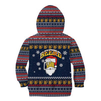 Santa Beerd Christmas Kid Hoodie Xmas Holiday Patterns - Wonder Print Shop