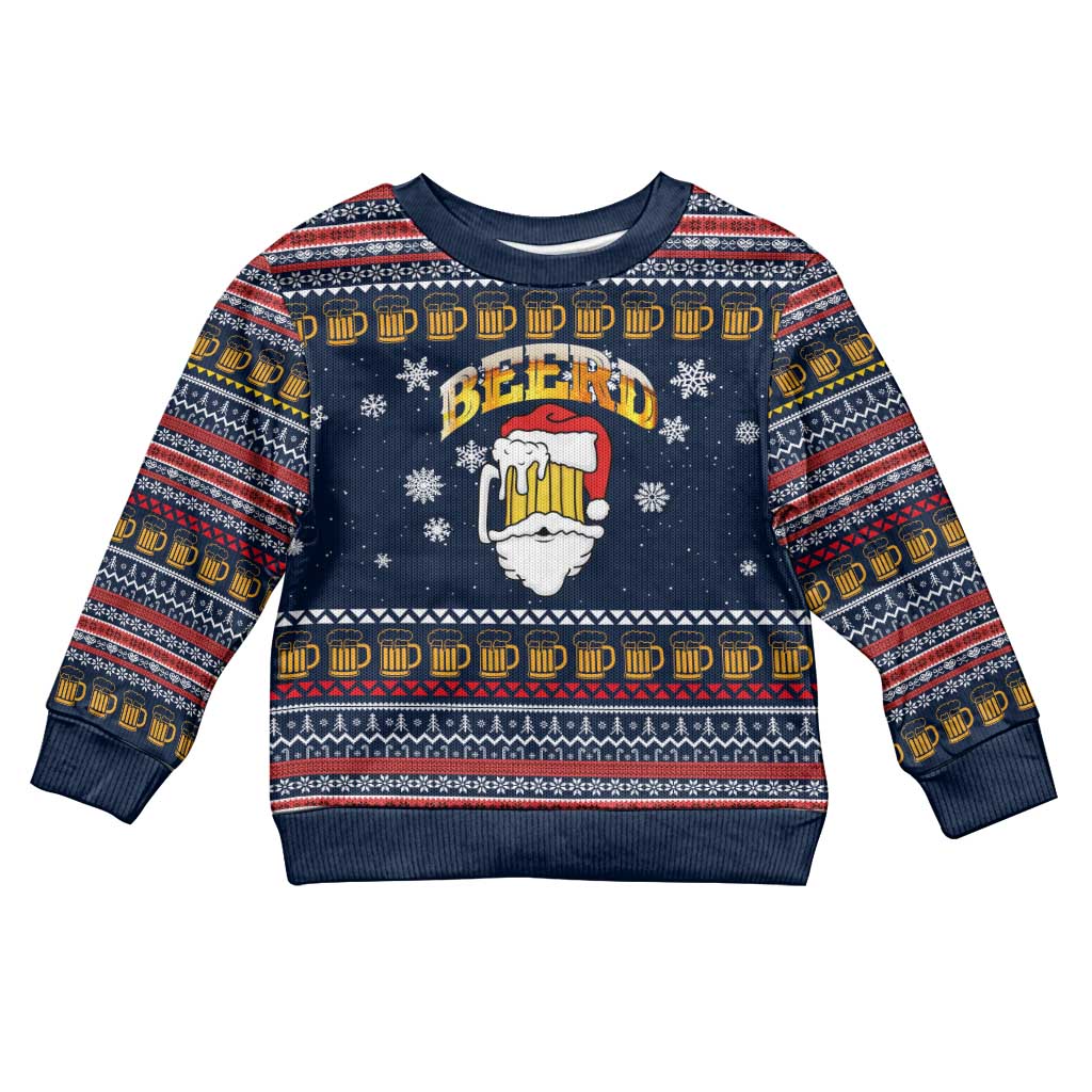 Santa Beerd Christmas Kid Ugly Christmas Sweater Xmas Holiday Patterns - Wonder Print Shop