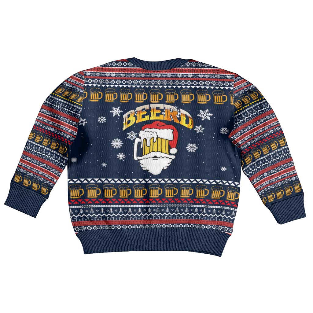 Santa Beerd Christmas Kid Ugly Christmas Sweater Xmas Holiday Patterns - Wonder Print Shop