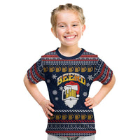 Santa Beerd Christmas Kid T Shirt Xmas Holiday Patterns - Wonder Print Shop
