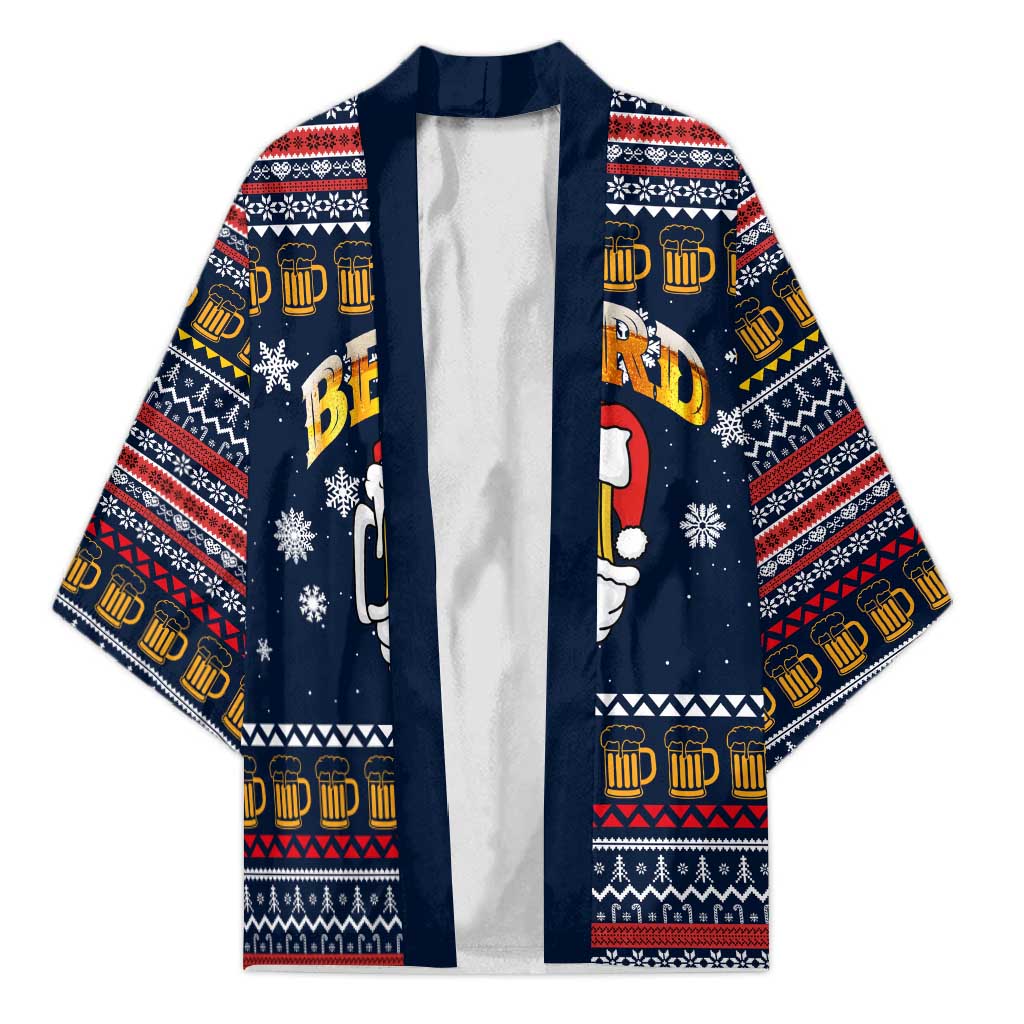 Santa Beerd Christmas Kimono Xmas Holiday Patterns - Wonder Print Shop