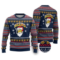 Santa Beerd Christmas Ugly Christmas Sweater Xmas Holiday Patterns - Wonder Print Shop
