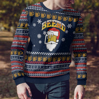 Santa Beerd Christmas Ugly Christmas Sweater Xmas Holiday Patterns - Wonder Print Shop
