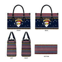 Santa Beerd Christmas Leather Bag Xmas Holiday Patterns - Wonder Print Shop