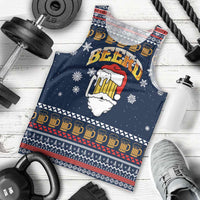 Santa Beerd Christmas Men Tank Top Xmas Holiday Patterns - Wonder Print Shop