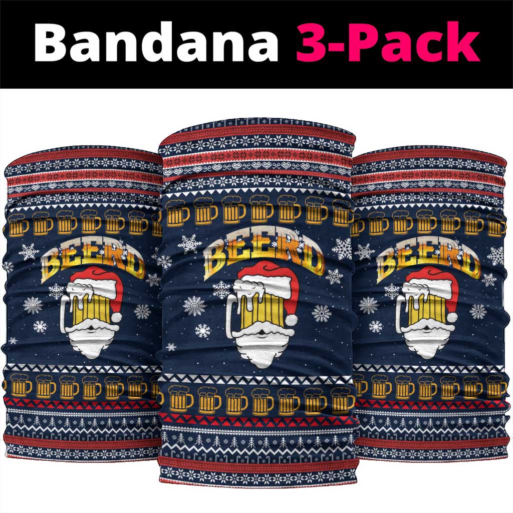 Santa Beerd Christmas Neck Gaiter Xmas Holiday Patterns - Wonder Print Shop