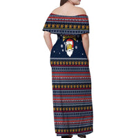 Santa Beerd Christmas Off Shoulder Maxi Dress Xmas Holiday Patterns - Wonder Print Shop