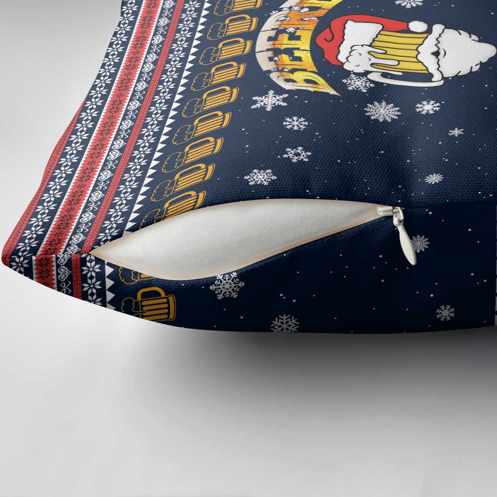 Santa Beerd Christmas Pillow Cover Xmas Holiday Patterns - Wonder Print Shop