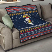 Santa Beerd Christmas Quilt Xmas Holiday Patterns - Wonder Print Shop