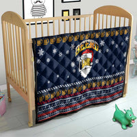 Santa Beerd Christmas Quilt Xmas Holiday Patterns - Wonder Print Shop