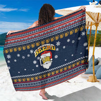 Santa Beerd Christmas Sarong Xmas Holiday Patterns - Wonder Print Shop