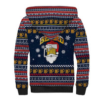 Santa Beerd Christmas Sherpa Hoodie Xmas Holiday Patterns - Wonder Print Shop