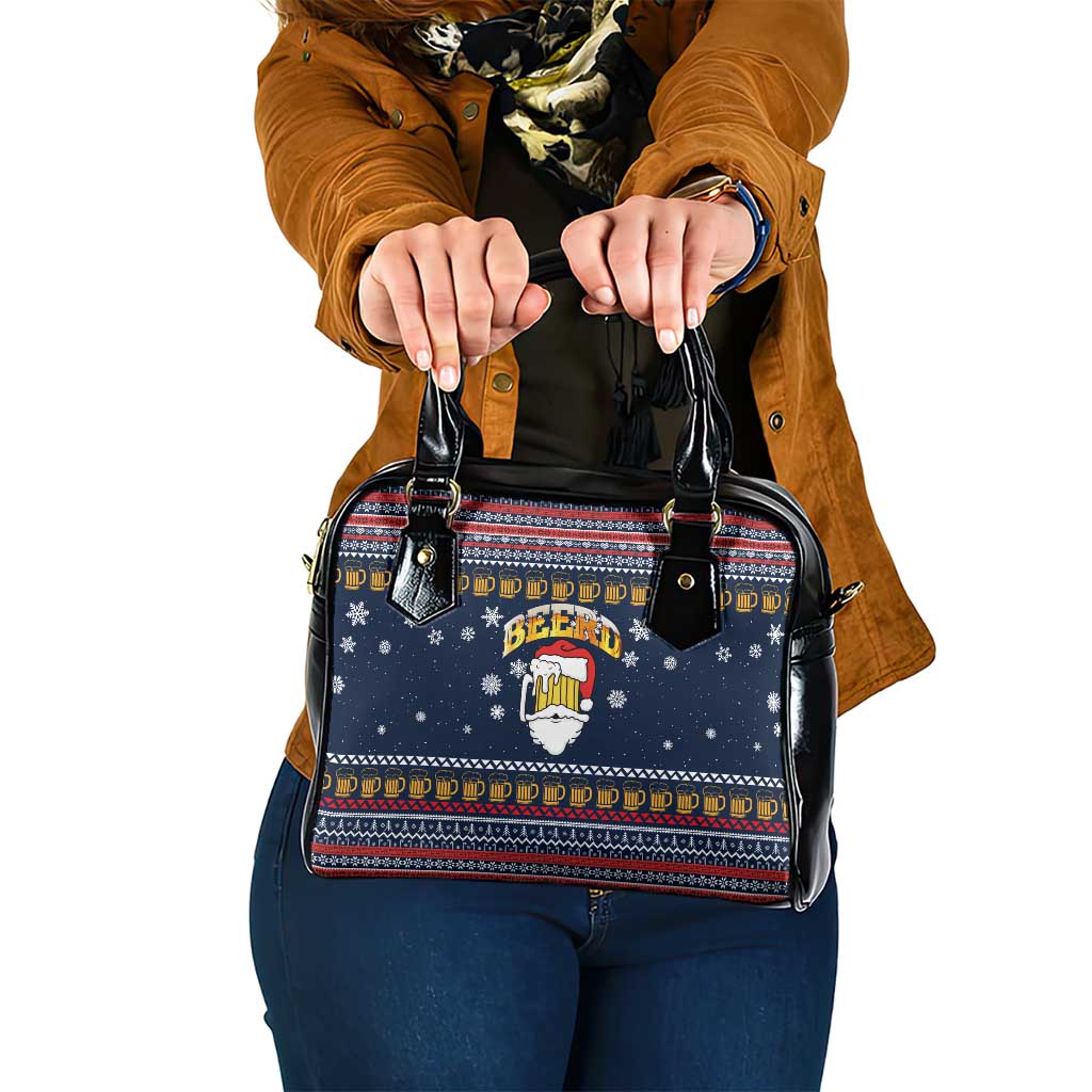 Santa Beerd Christmas Shoulder Handbag Xmas Holiday Patterns - Wonder Print Shop