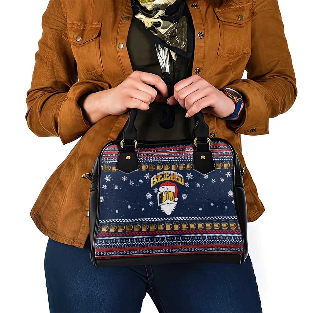 Santa Beerd Christmas Shoulder Handbag Xmas Holiday Patterns - Wonder Print Shop