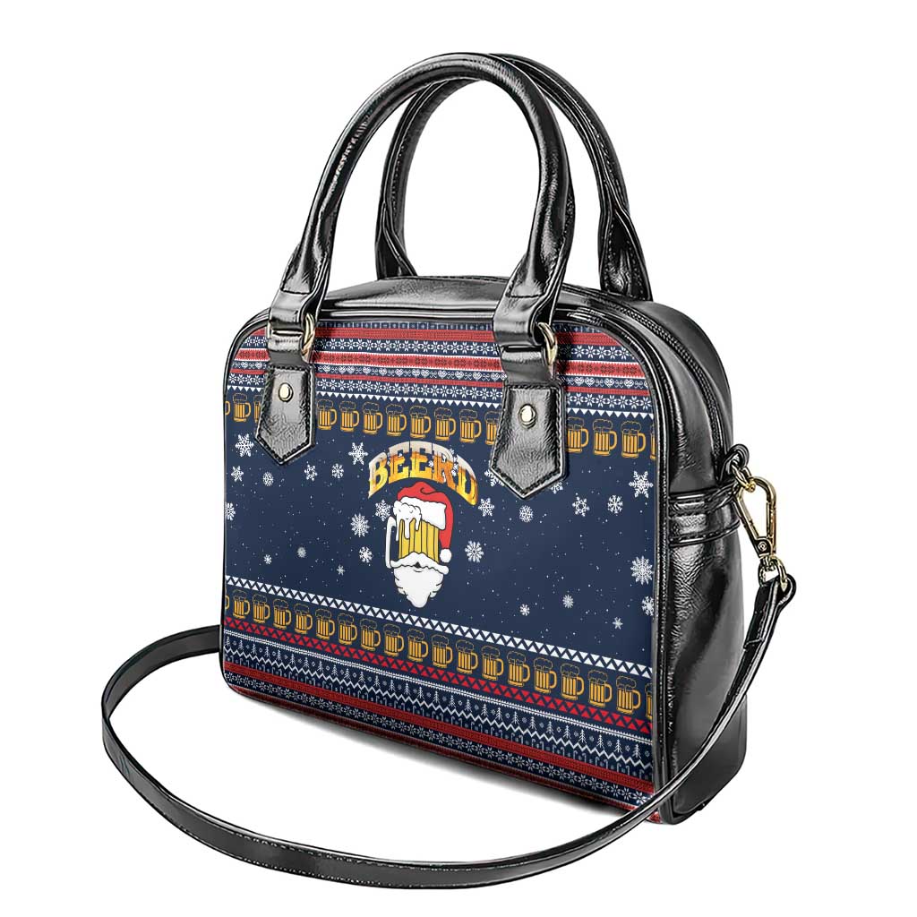 Santa Beerd Christmas Shoulder Handbag Xmas Holiday Patterns - Wonder Print Shop