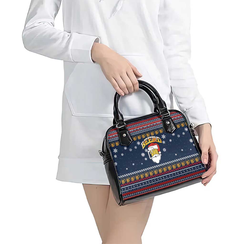 Santa Beerd Christmas Shoulder Handbag Xmas Holiday Patterns - Wonder Print Shop