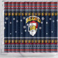 Santa Beerd Christmas Shower Curtain Xmas Holiday Patterns - Wonder Print Shop