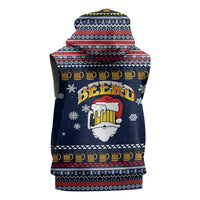Santa Beerd Christmas Sleeveless Hoodie Xmas Holiday Patterns - Wonder Print Shop